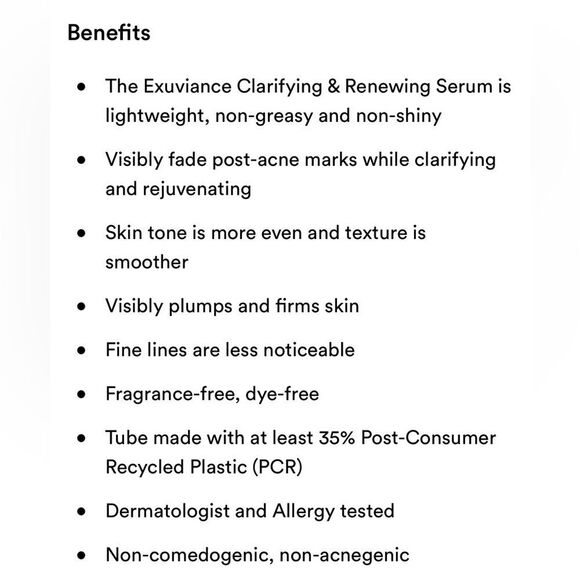 🦋$10 ~ Exuviance ~ Clarifying & Renewing Face Serum ~ NEW - Picture 5 of 8